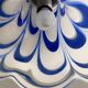 Blue & White Murano Glass Bell Pendant Ascribable to Mazzega, Italy, 1970s