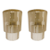 Large Sciolari wall lamp with opaque glass and gilded structure, Italy 1970