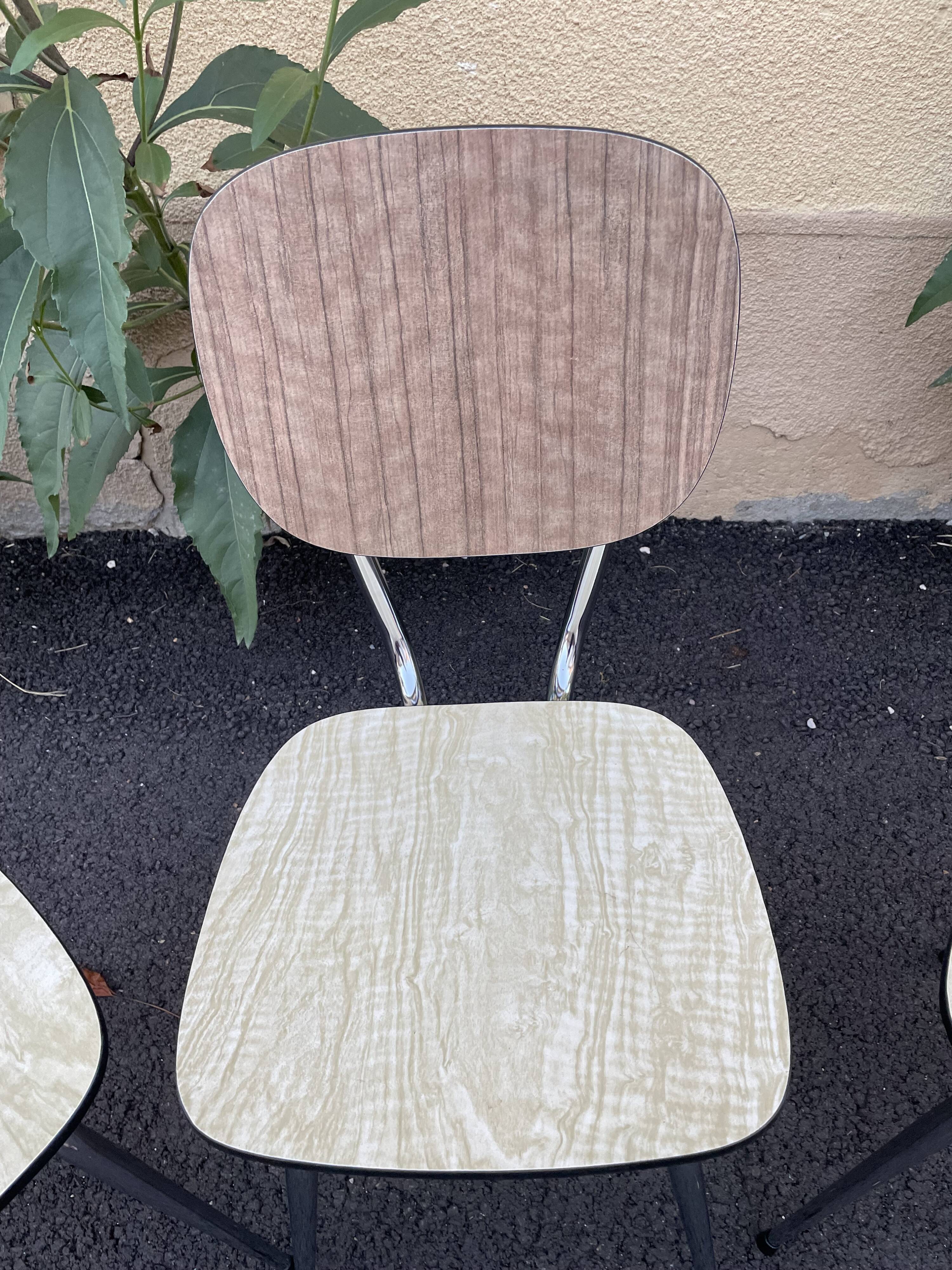 Two-tone formica chairs