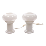 Vintage Set of 2 Opaline glass lamps, 1960 Germany.