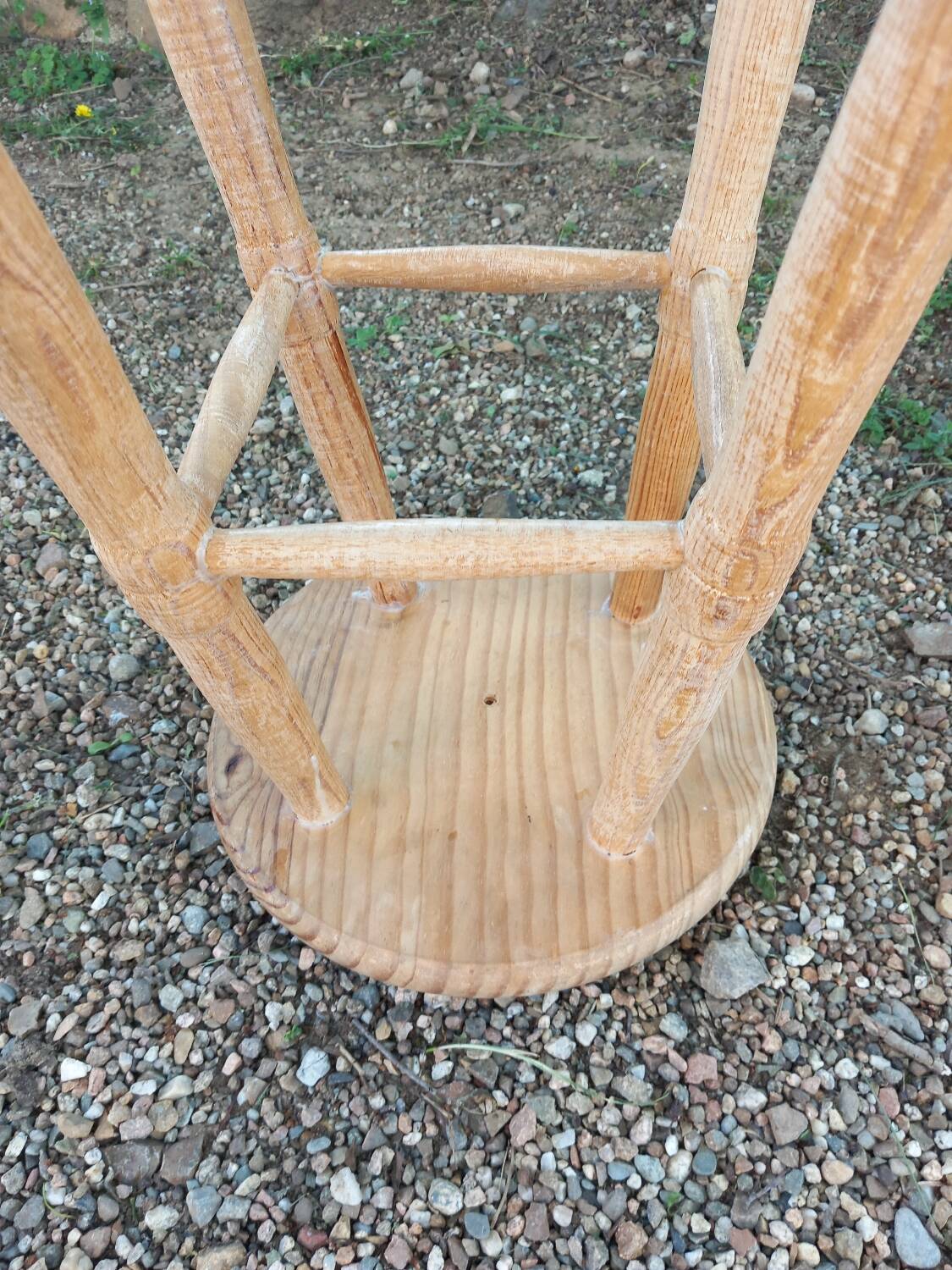 Antique 4-legged wooden stool
