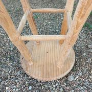 Tabouret 4 pieds ancien en bois