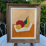 Abstract painting on panel