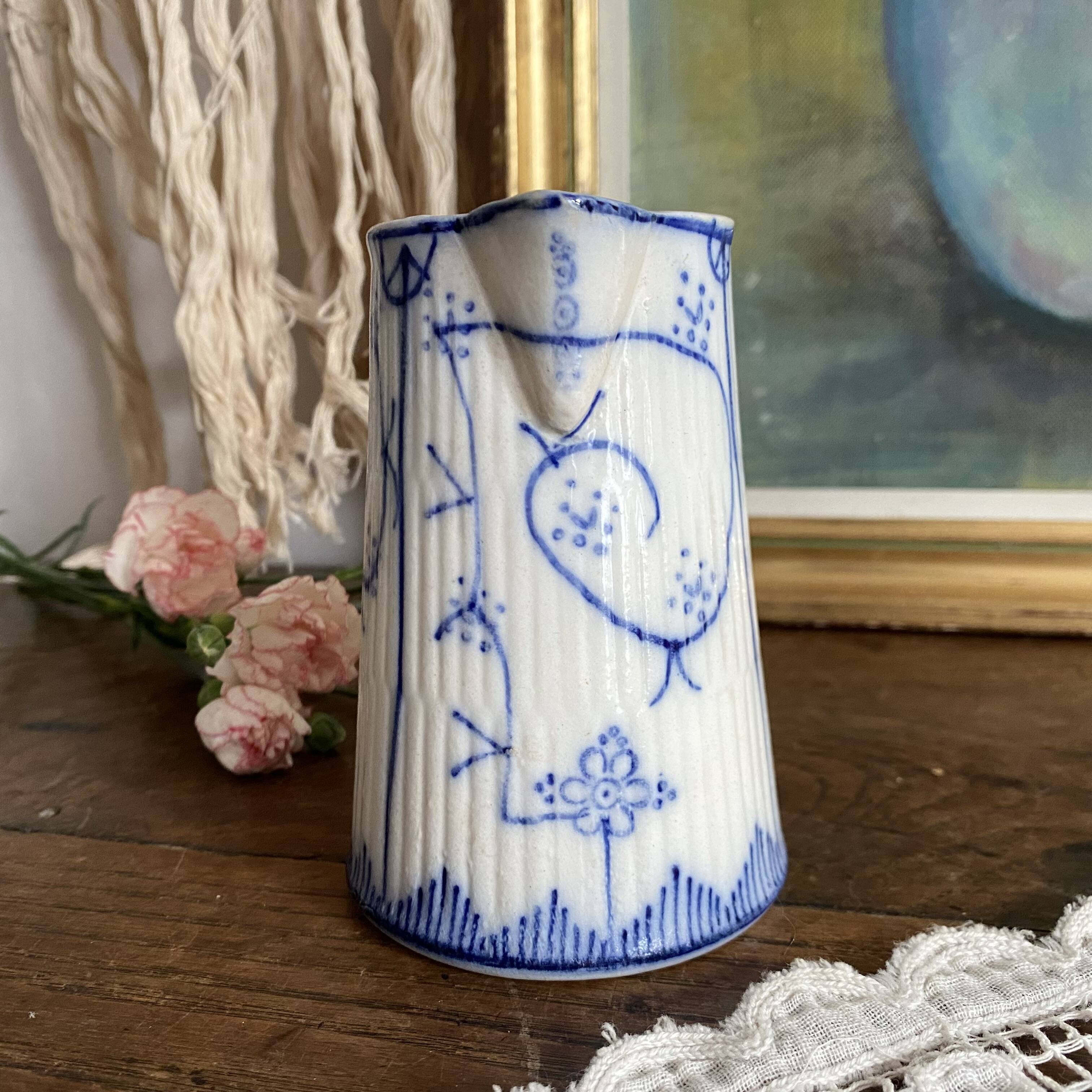 Old jug Sarreguemines Copenhagen 12 cm