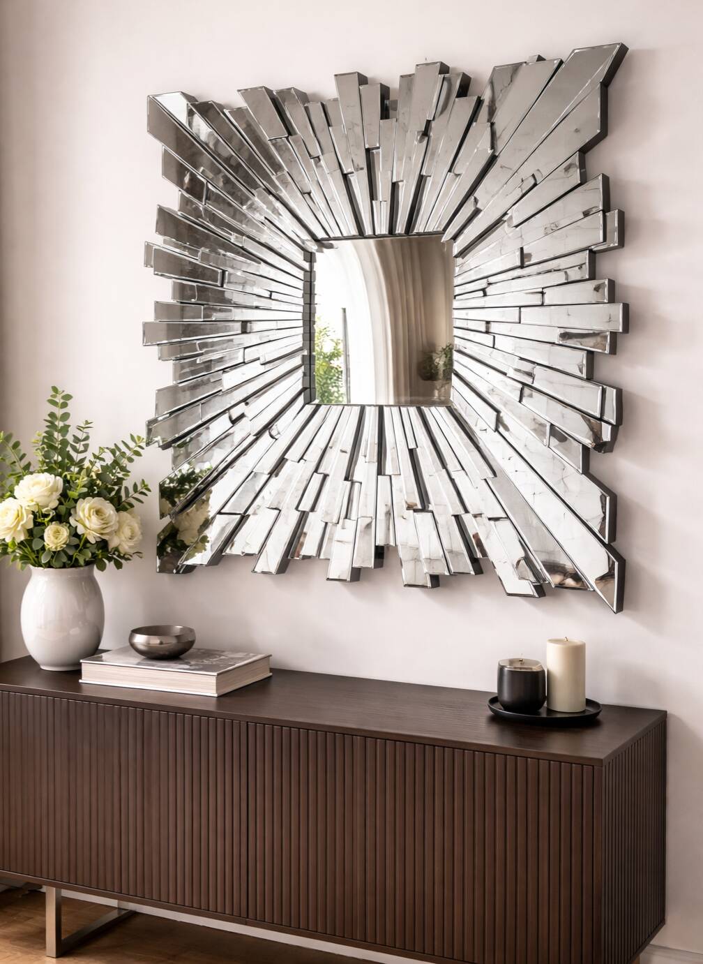 Large Hollywood Regency Eichholtz Sunburst mirror 120x120cm