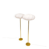 Modern Scandinavian floor lamps in brass "ENCO", Sweden, 1970s