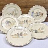 6 Sarreguemines Enfants Richard dinner plates