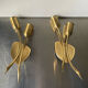 Pair of danish  mcm brass wall lamps sconces by fog & mørup