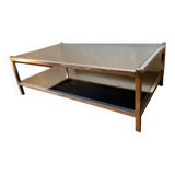 Mirrored glass coffee table from the 70s and 80s
