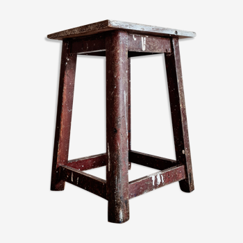 Old wooden painter's stool