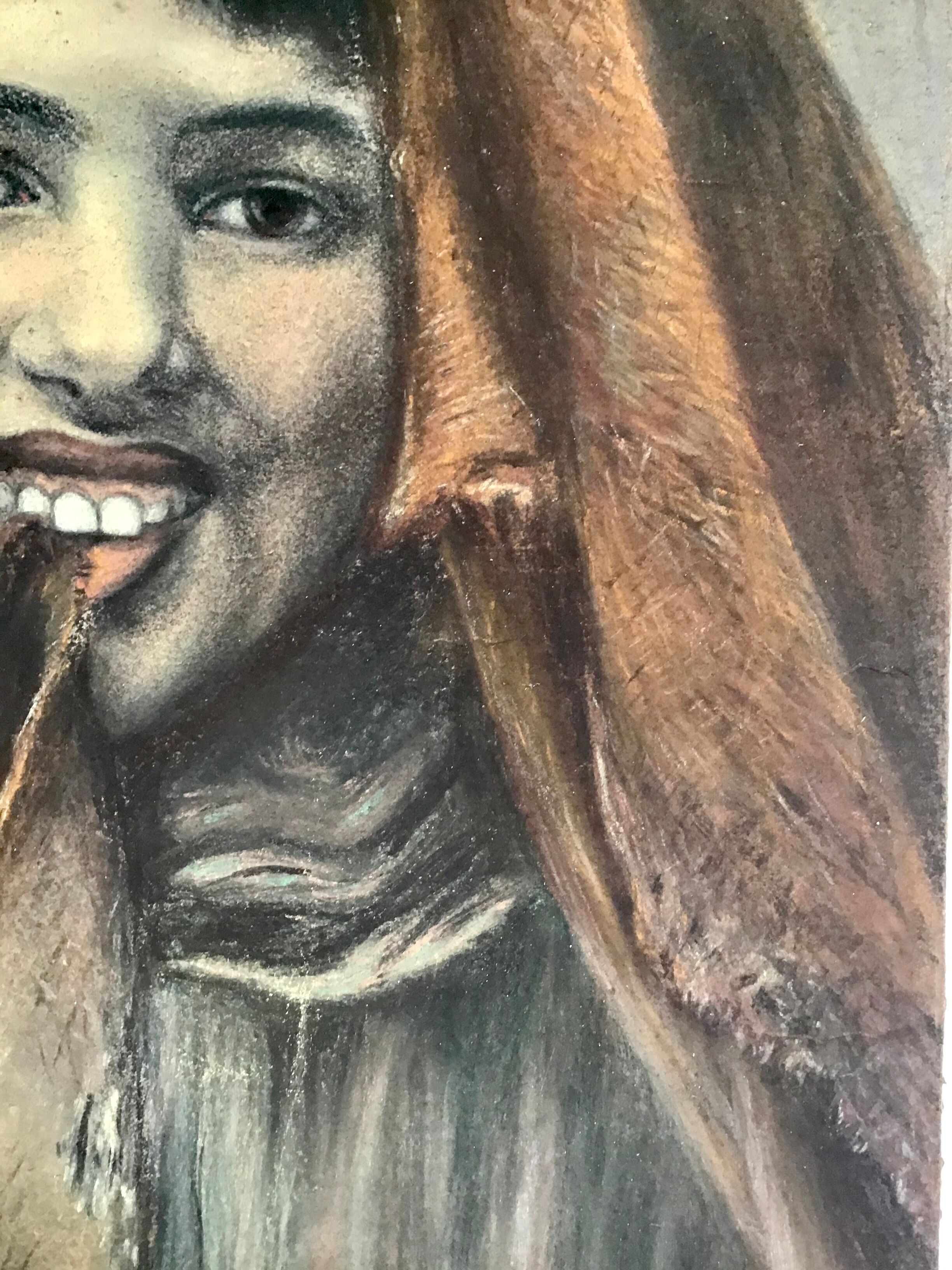 Portrait of a girl signed J Reux JJ