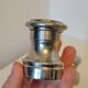 Vintage silver metal table salt shaker and pepper shaker Italy Raimond