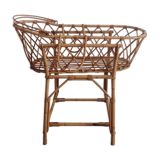 Vintage rattan cradle