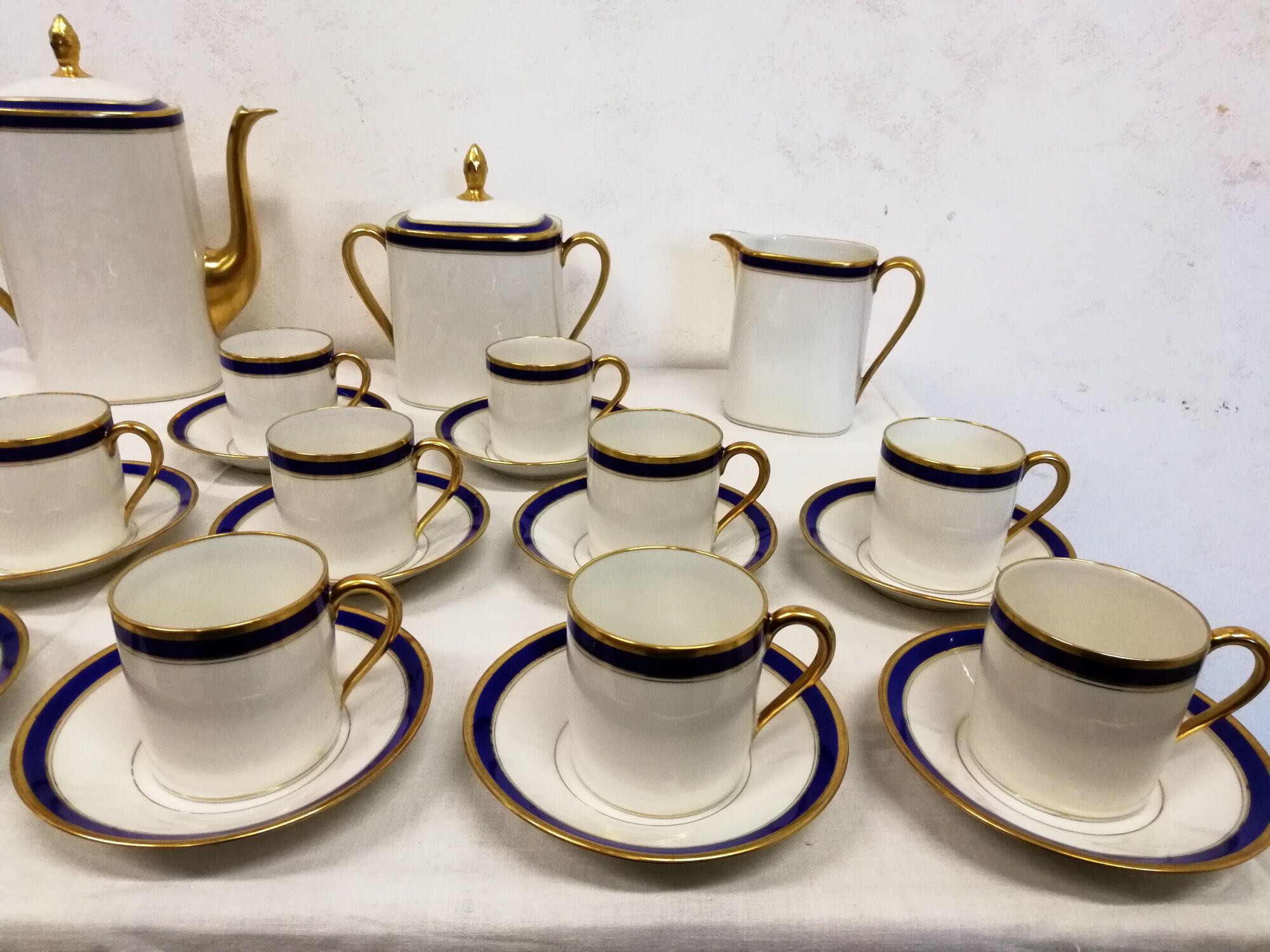 Porcelain coffee service raynaud & cie limoges