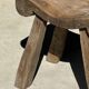 Four-legged stool in antique teak from Indonesia H 50 L 52