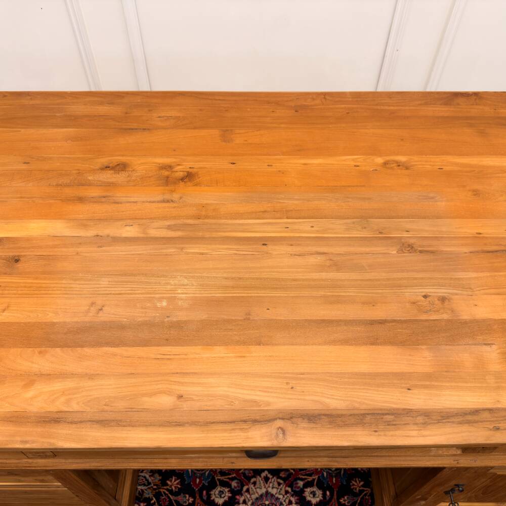 Large classic English desk with back panel