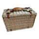 Valise osier cuir