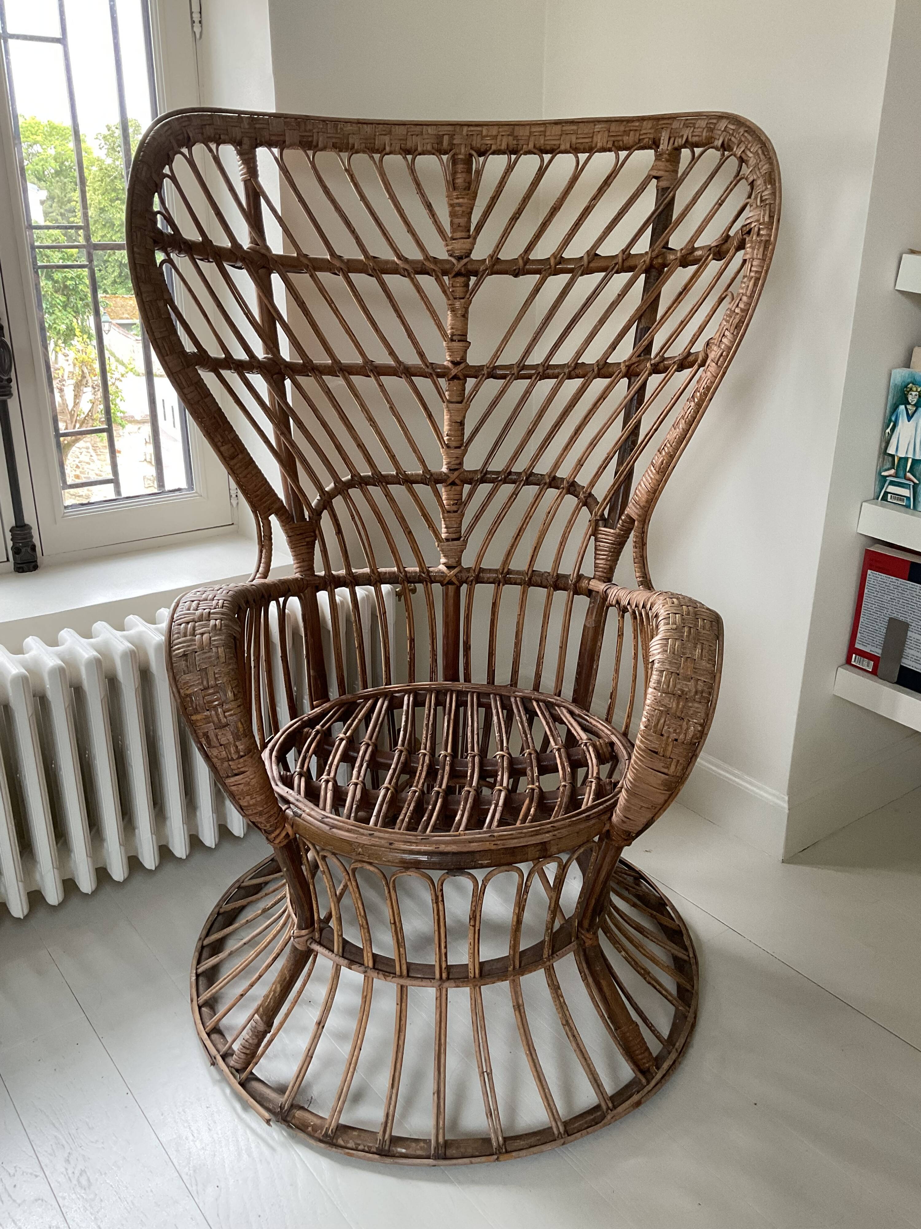 Gio Ponti rattan armchair