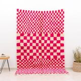 Pure wool rug, size 100 x 200 cm, red