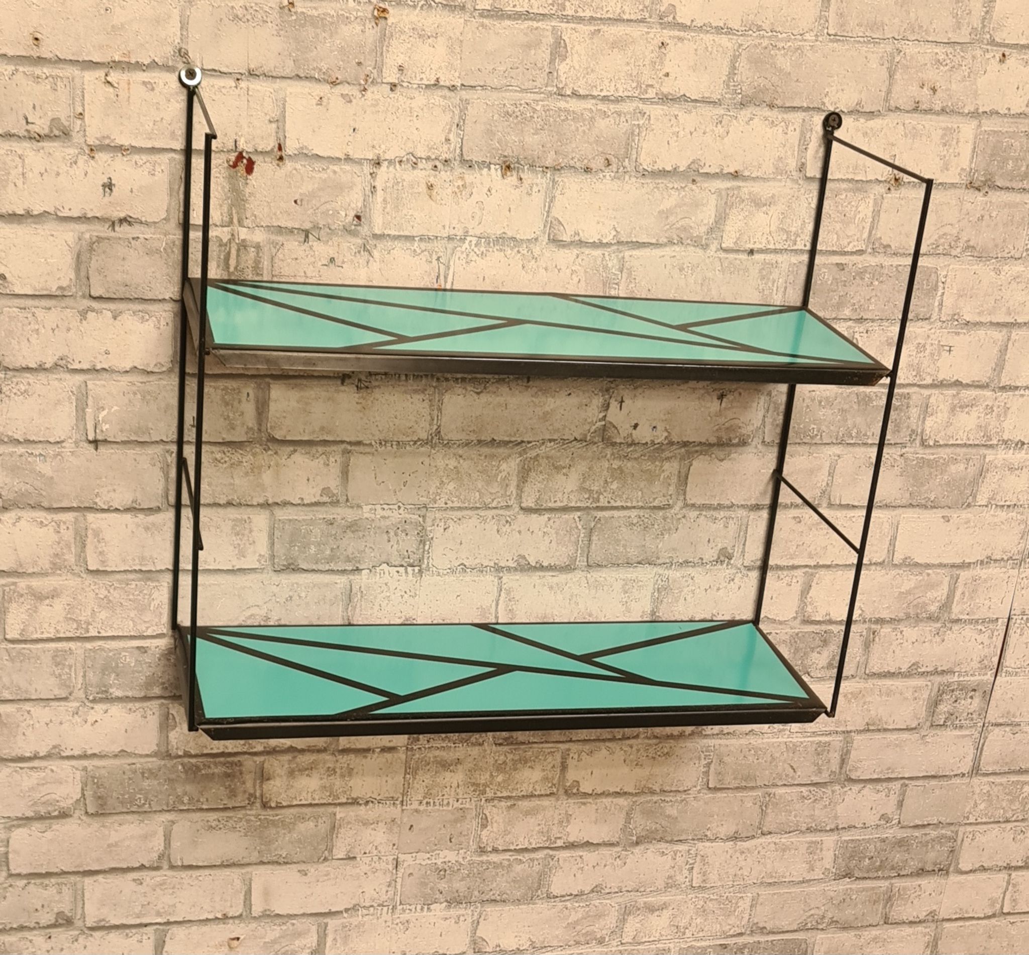Etagere style string 1960 motif geometrique 48x58x17