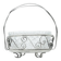 Sugar bowl, postmodernism, silver-plated brass, glass, HEFRA, Poland, 1970s