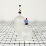 Pair of Italian vials made of murano glass, 1970s