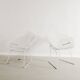 Vintage Mid Century White Metal Diamond Chairs by Harry Bertoia, 1950s