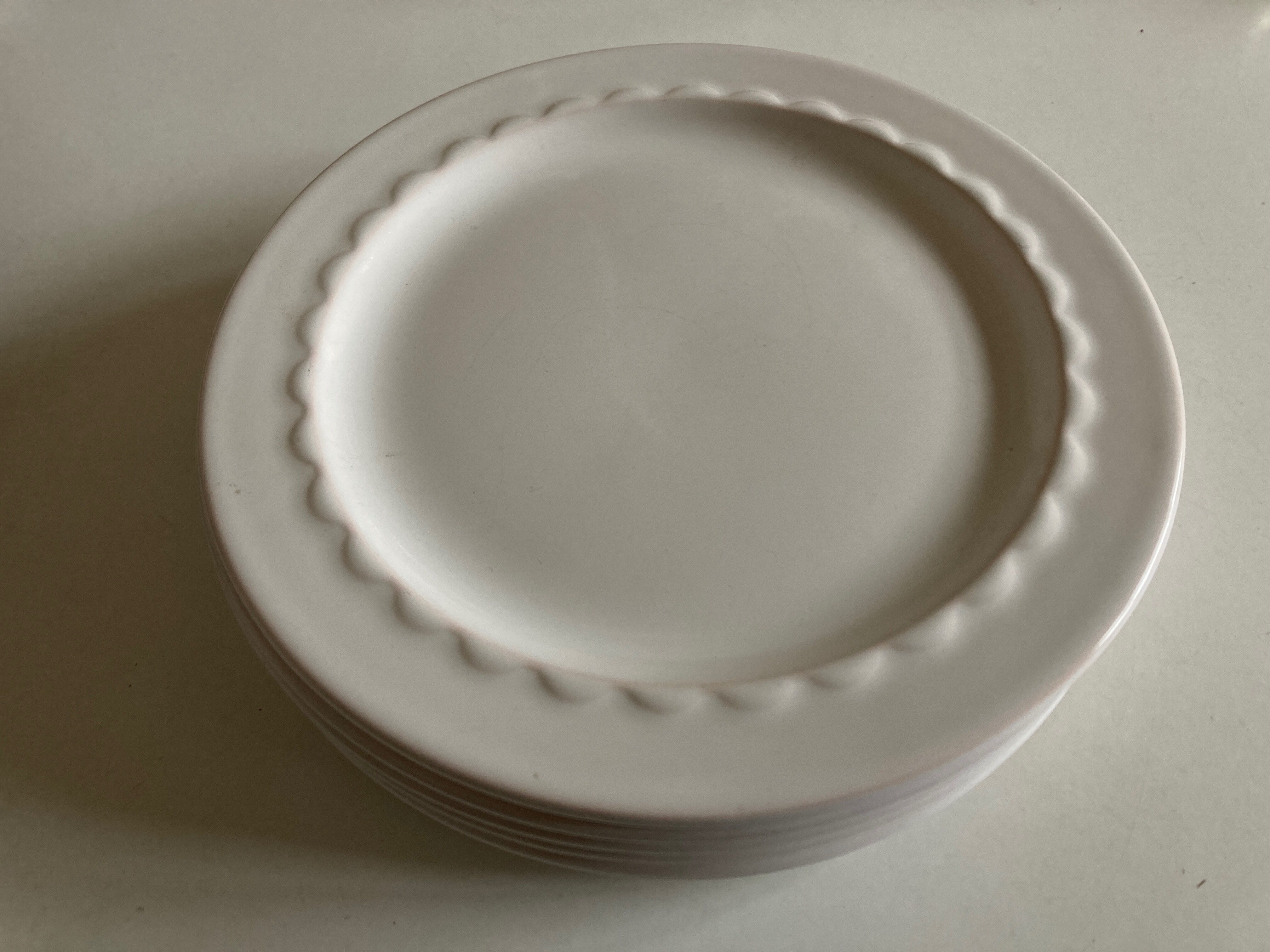 Set of 6 plates of glazed earth 1970 Pierre Motton for Gien