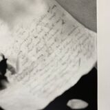 Silver photo, love letter signed on the back, dated 95