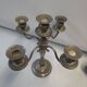 Chandelier with 5 branches in silver-plated metal