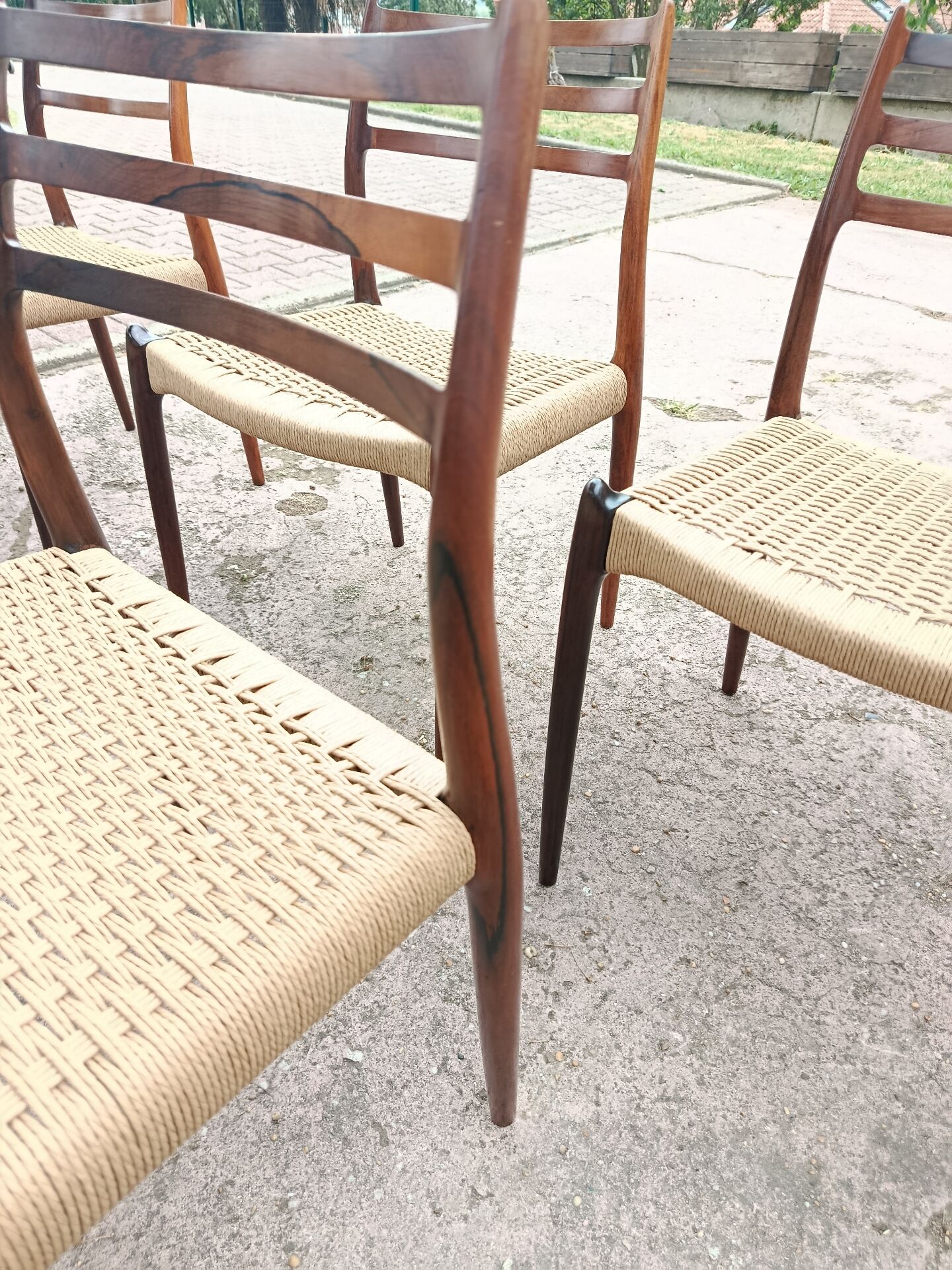 6 rosewood chairs no. 78 Niels Otto Moller
