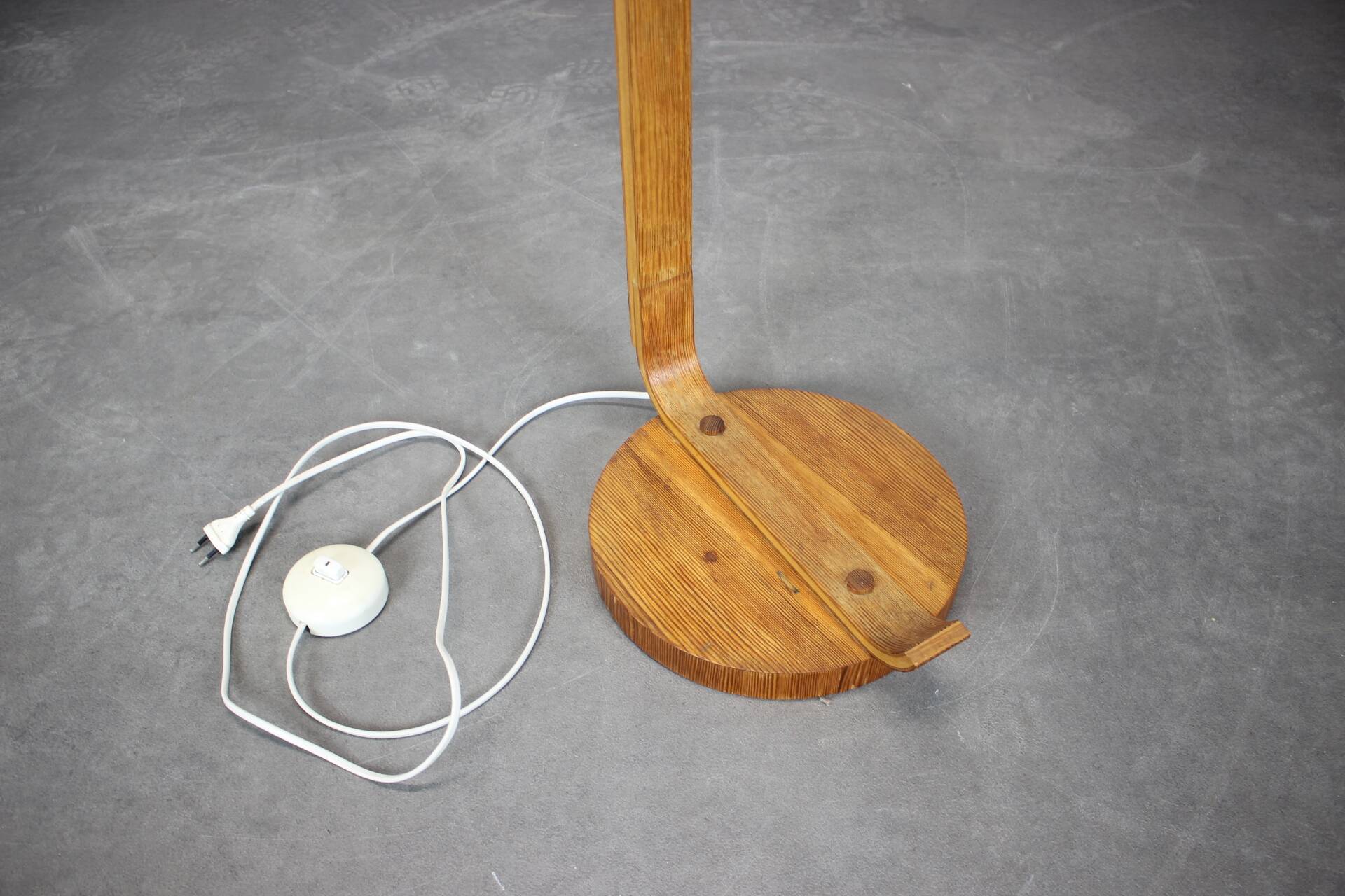 Scandinavian wooden floor lamp, 1960s