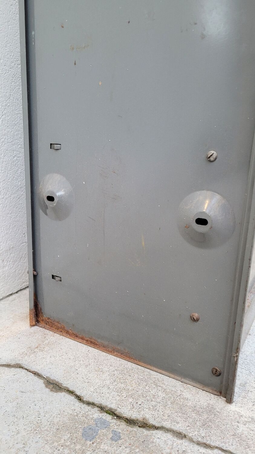 Metal locker cabinet Ronéo 1950 industrial