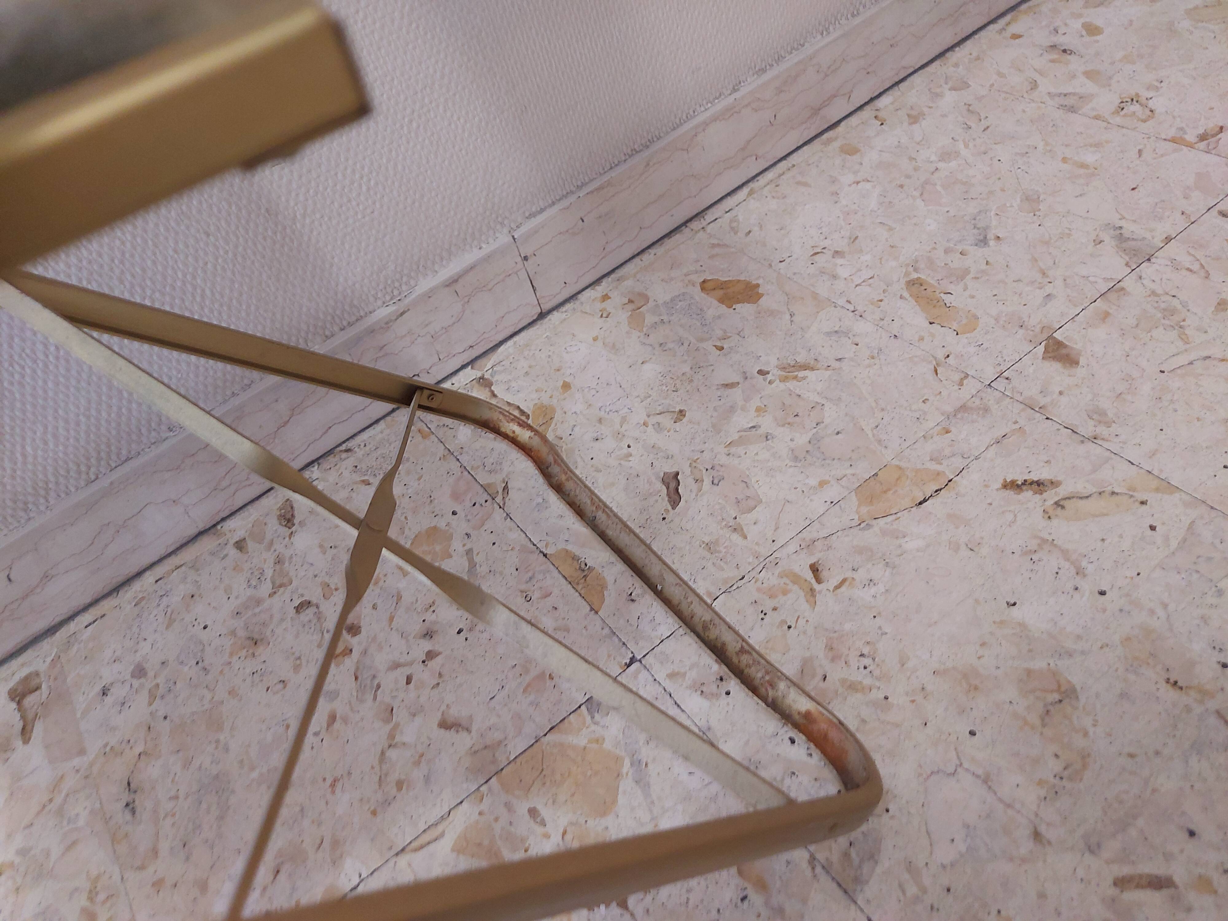 Two folding opera chairs in velvet