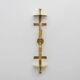 Pair of Art Dèco Style Italian Murano Glass and Brass Sconces