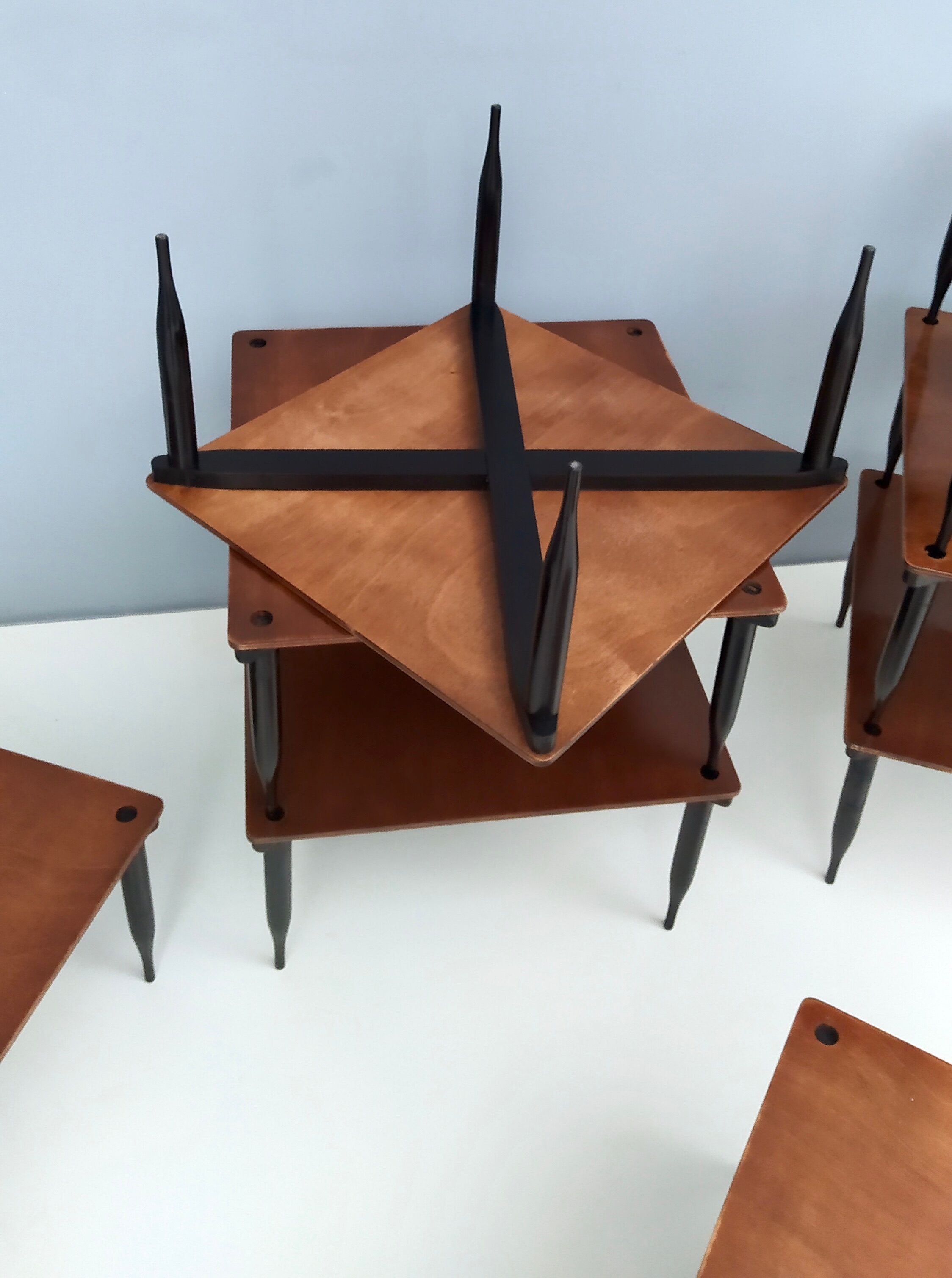 Walnut coffee table model "T8" by Vico Magistretti for Azucena, Italy