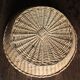 Panier corbeille ronde vintage en osier
