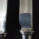 Silver-plated dessert knives, Christofle hallmark, set of two