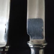Silver-plated dessert knives, Christofle hallmark, set of two