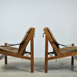 BRUKSBO / vintage Hunter safari easy chairs (2) / Torbjørn Afdal / Norway 1960s