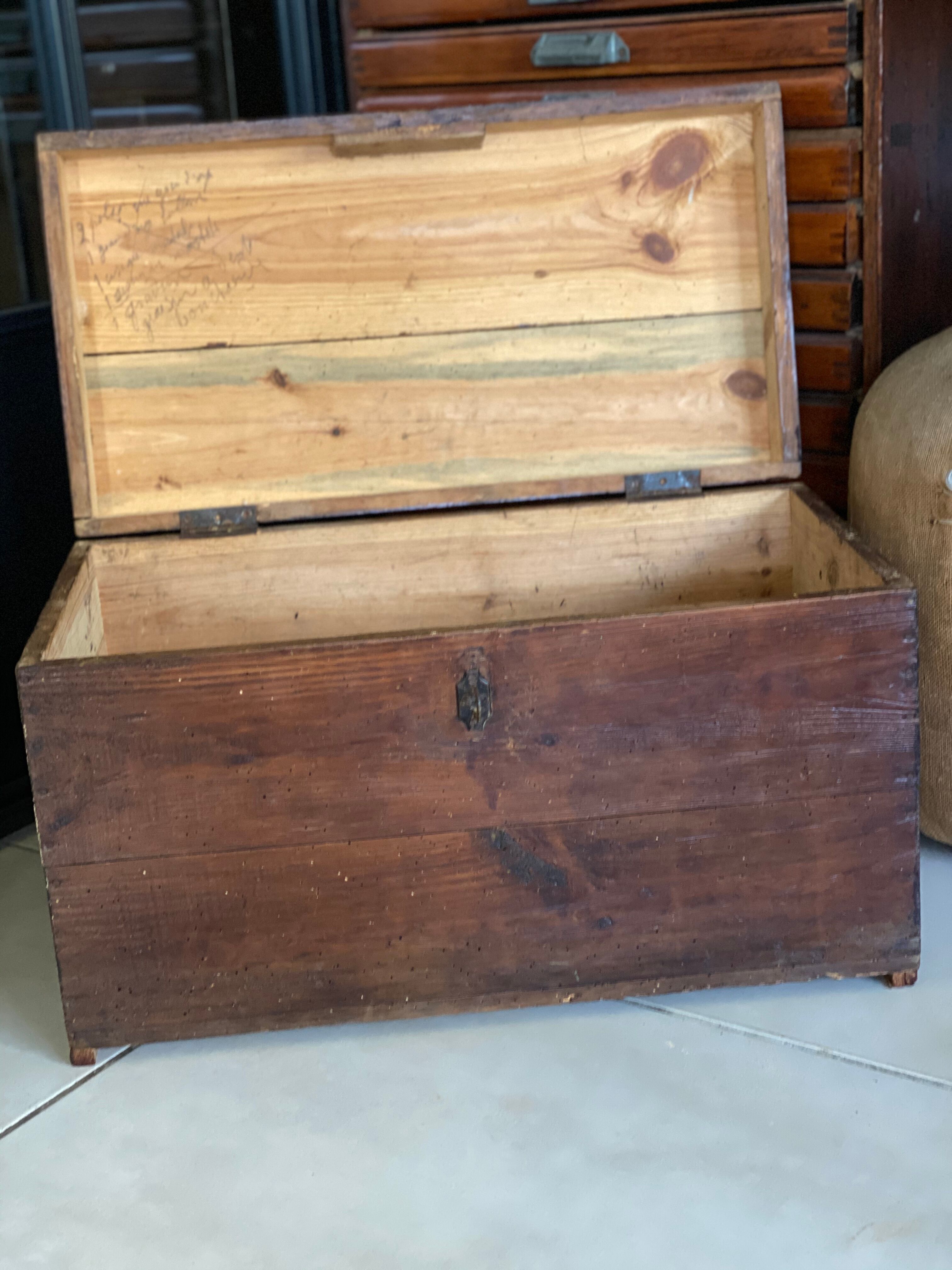Old vintage wooden chest