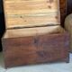 Old vintage wooden chest