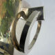 Art Deco champagne bucket, beautiful silver metal, 2 rings handles, signed ST Médard