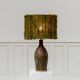 Vintage ceramic lamp with green wool shade, 1960s.