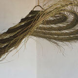 Doum pendant light in natural esparto