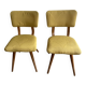 Teak, yellow, Danish dining chairs