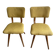Teak, yellow, Danish dining chairs