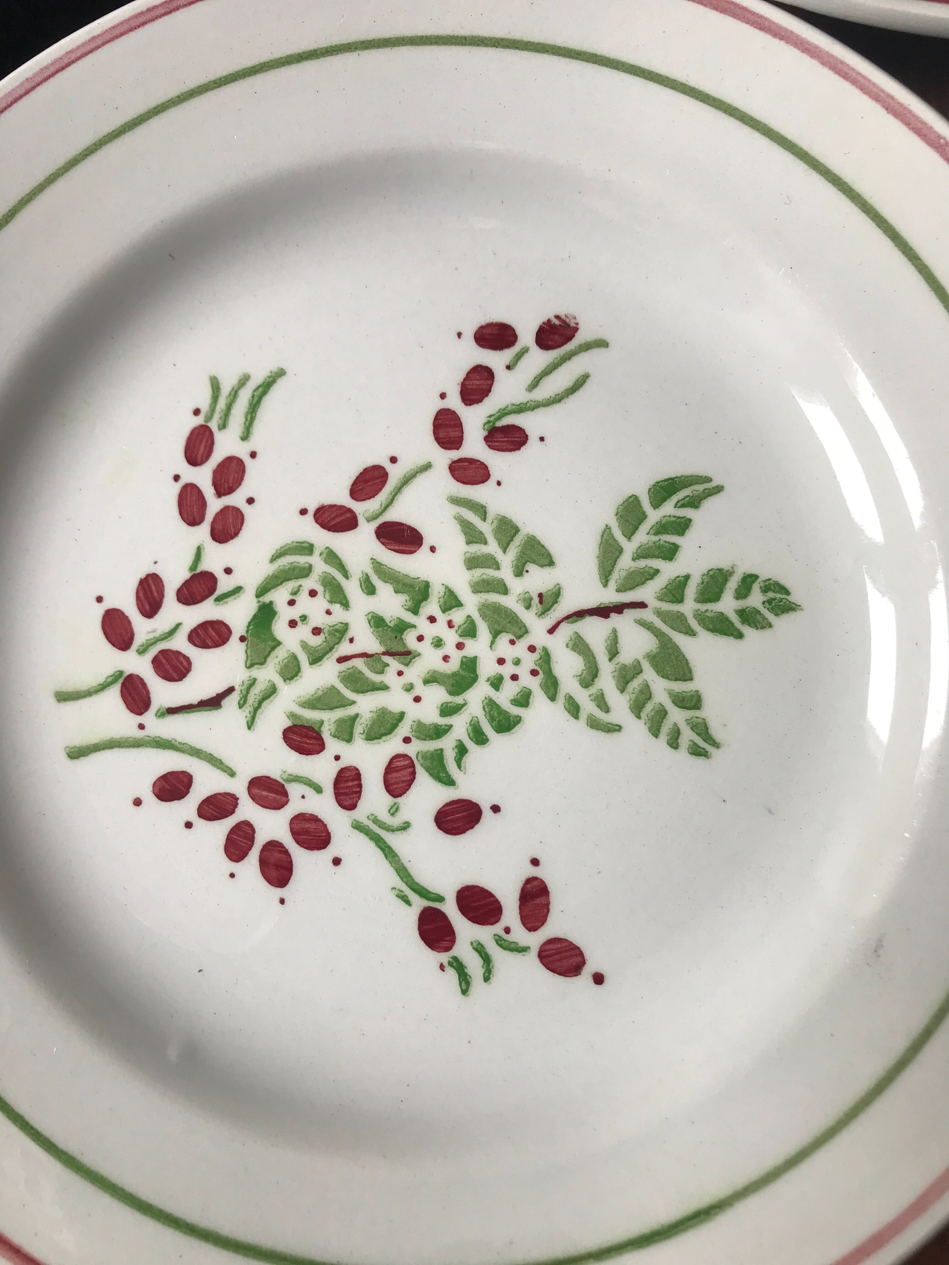 12 assiettes à dessert vintage