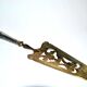 Antique pie shovel in filled silver and gilded metal engraved 1900