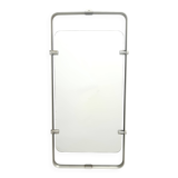 Rectangular Wall Mirror with Silver Glazed Metal Frame, Italy 1970s